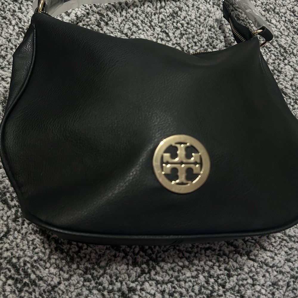 Tory Burch Black Leather Shoulder Brand New Tote Bag